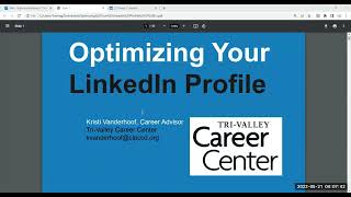 Optimizing Your LinkedIn Profile Workshop